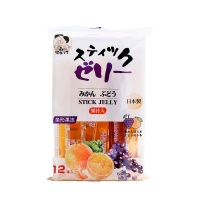 日本水果味条形果冻192g（蜜桔味＋葡萄味