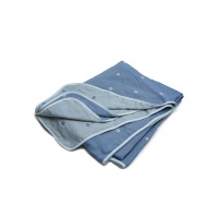 棉之选六层纱布毛巾被蓝色150＊200cm
